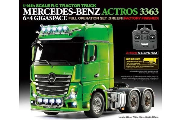 Tamiya 1:14 R/C Full Option - Actros 3363 Green