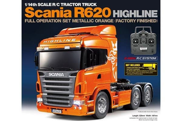 Tamiya 1:14 R/C Full Option - Scania R620 Metal Orange