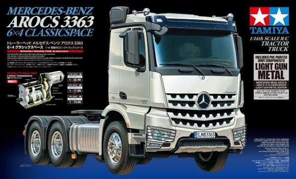 TAMIYA 1:14 R/C Mercedes-Benz Arocs 3363 6x4 CS ( Light G