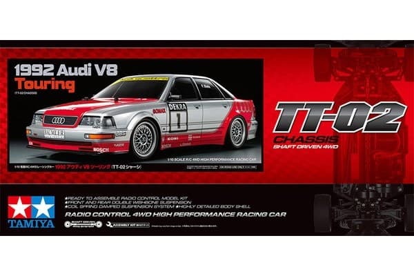 Tamiya 1/10 R/C 1992 Audi V8 Touring (TT-02) / NO ESC