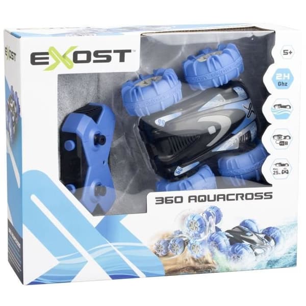 EXOST 360 AQUACROSS amfibie fjärrstyrd bil - All terräng - USB uppladdningsbart batteri - Från 5 år gammal