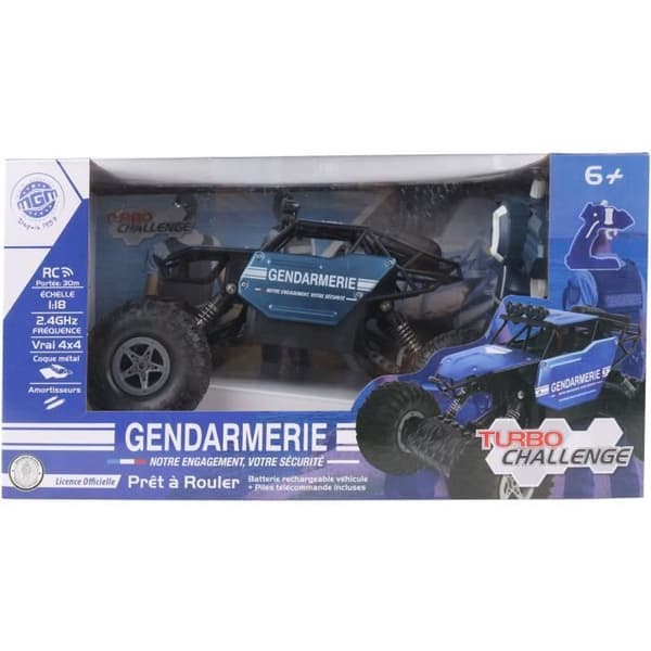 1/18 4X4 metallgendarmeri radiostyrt fordon - Turbo Challenge