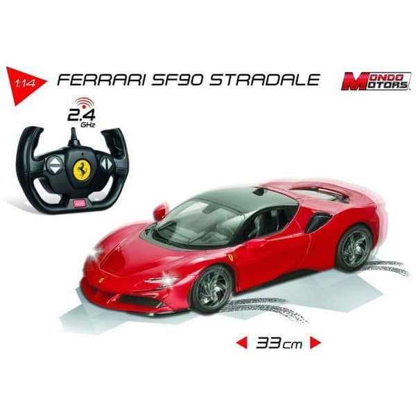 Ferrari SF90 Stradale radiostyrt fordon MONDO MOTORS - Ljuseffekter - 1:14:e skala