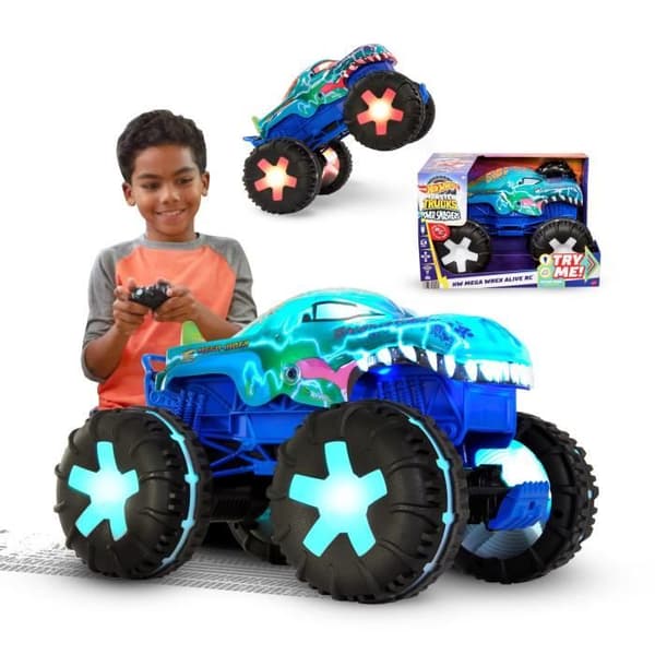 Hot Wheels Monster Trucks-Mega-Wrex-1/15 skala fjärrkontrollfordon JBD90