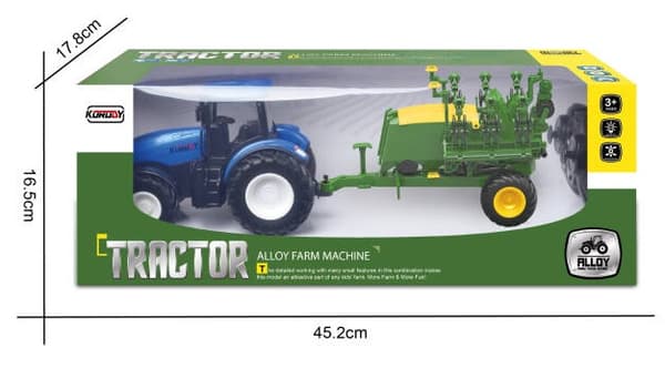 Fjärrstyrd traktor med släp 1:24 Alloy 2.4G