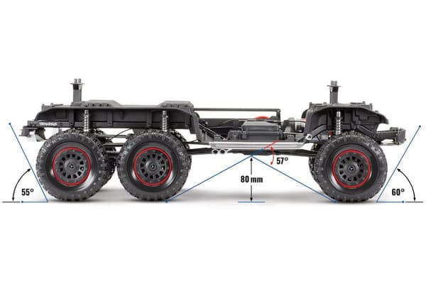 Traxxas TRX-6 Mercedes G63 AMG 6x6 Clipless Sølv