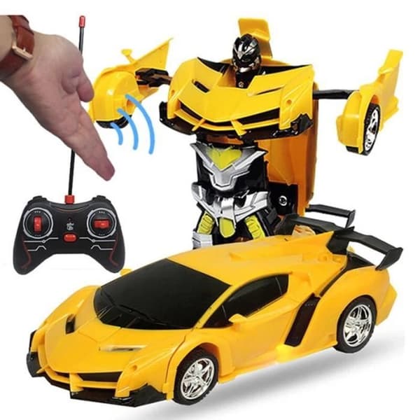 24CM No Music D - Barnfjärrkontroll billeksak, induktionstransformationsrobot, Dete