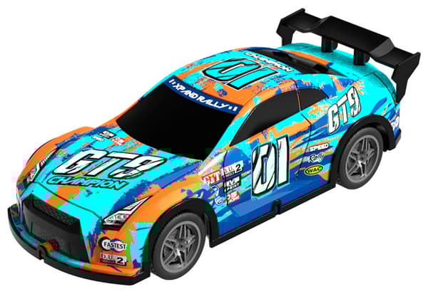 TEC-TOY Champion GT9 m/lys R/C 1:22, 27MHz - Blå/Orange (471251)