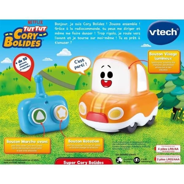 Radiostyrd racerbil - VTECH - Super Cory Radiostyrda racerbilar - Barn - Orange och blå