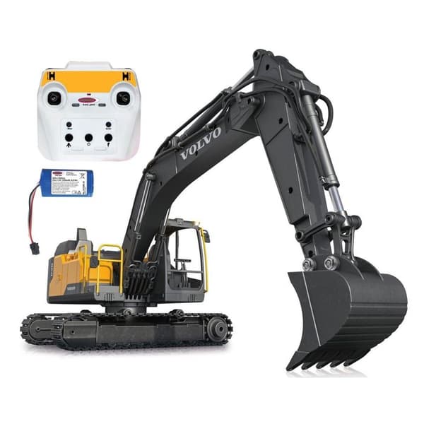 JAMARA GRÄVMASKIN VOLVO EC160E METALL, PLAY FIGURE (GUL-MÖRKGRÅ, 1: