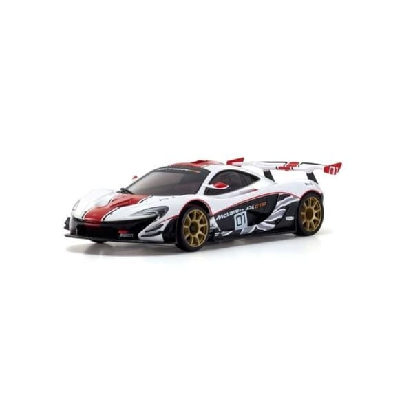Miniatyrbil - KYOSHO - McLaren P1 GTR - Vit-Röd - Radiostyrd - Från 6 år