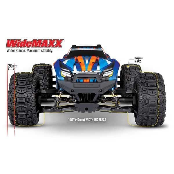 Bred MAXX 4X4 borstlöst radiostyrt fordon - TRAXXAS - Röd