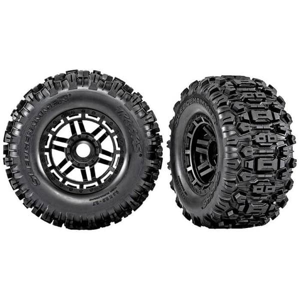 Bred MAXX 4X4 borstlöst radiostyrt fordon - TRAXXAS - Röd
