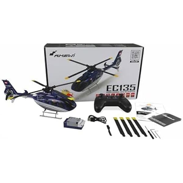 Amewi The Flying Bulls EC135 Pro Brushless 6-kanals 352 mm 6G RTF RC Helikopter