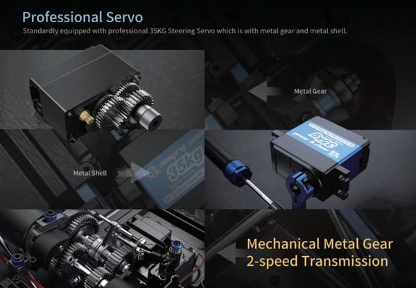 MJX Allrock H8H Børsteløs 1:8 Crawler 4WD Grå