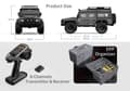 Miniatyrbild 10 av 10: MJX Allrock H8H Brushless 1:8 Crawler 4WD Blå