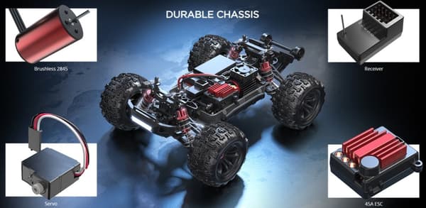 MJX HyperGo Brushless 1/16 4WD Monstertruck Blue