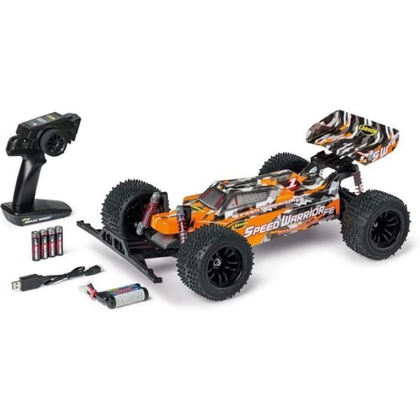 Radiostyrd bil - TAMIYA - Speed Warrior FE 1/10 - Orange - Uppladdningsbar USB - 6 år och uppåt