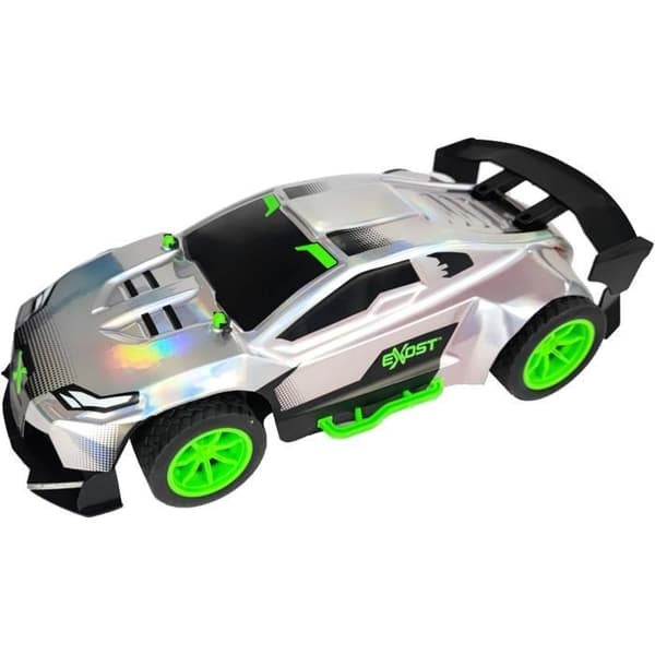 Fjärrstyrd bil - EXOST - Metallkrom 1:14 - 15 km/h - 31 -5 cm - silver och grön - från 5 år