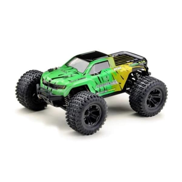Auto RC - ABSIMA - MINI AMT - Monstertruck elektrisk 1:16 - Gul och Grön - Klar att använda
