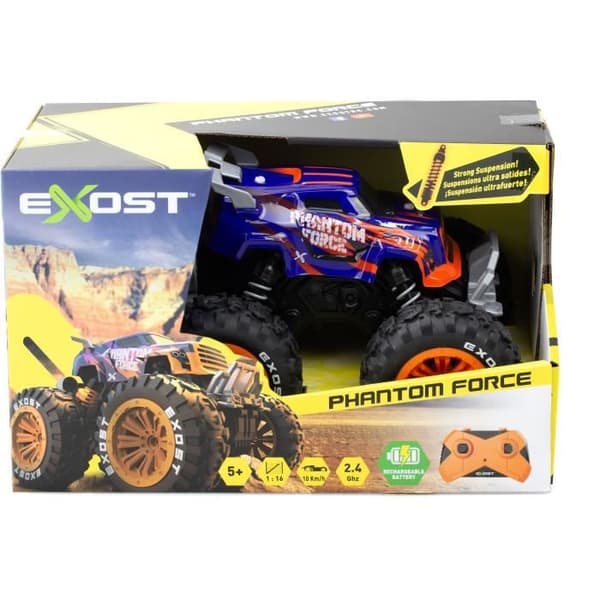 Fjärrstyrd bil - EXOST - Phantom Force 1:16 - 10 km/h - 28 -5 cm - lila och orange - från 5 år