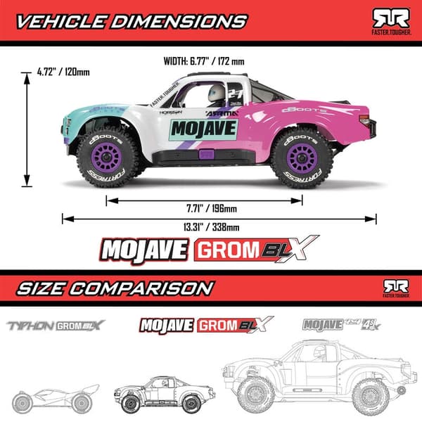 ARRMA Mojave Grom 223S BLX 4WD Teal - RTR