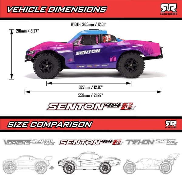 ARRMA Senton 1/10 223S BLX 4WD Blå - RTR