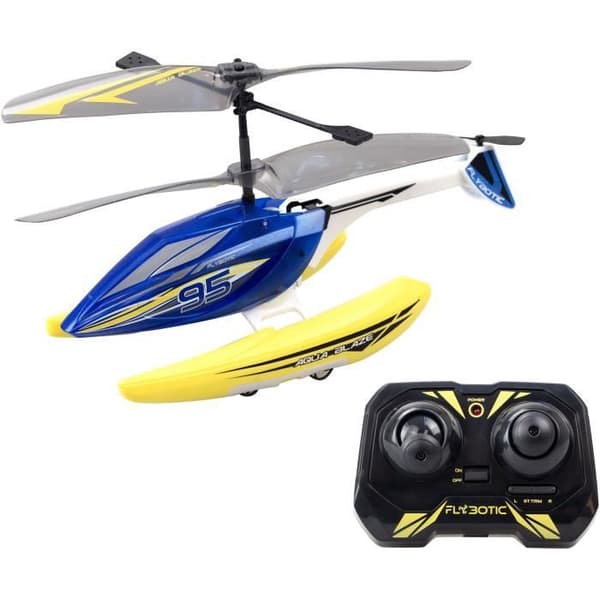 Fjärrstyrd helikopter - FLYBOTIC - Helico Aqua Blaze - 19,5 cm - gul och svart - från 8 år