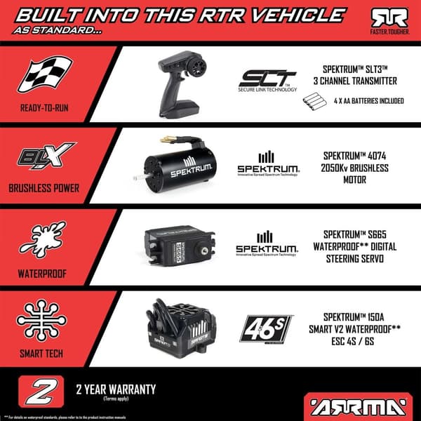 ARRMA Notorious 6S 4x4 1/8 Brushless RTR Svart