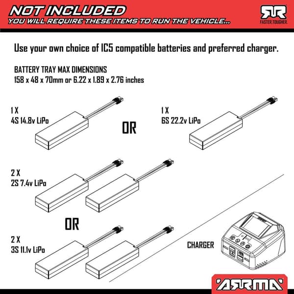 ARRMA Notorious 6S 4x4 1/8 Brushless RTR Svart