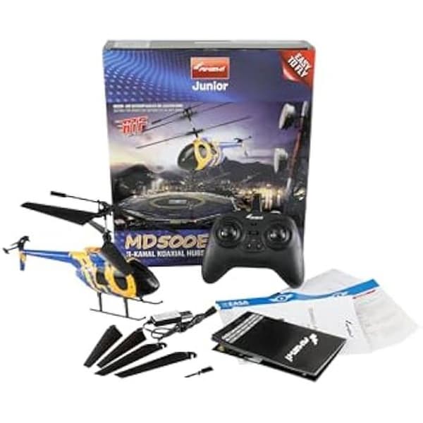 RC Helikopter - AMEWI - MD500E CX - Klar för flygning - Robust plastskrov - LED-bakgrundsbelysning