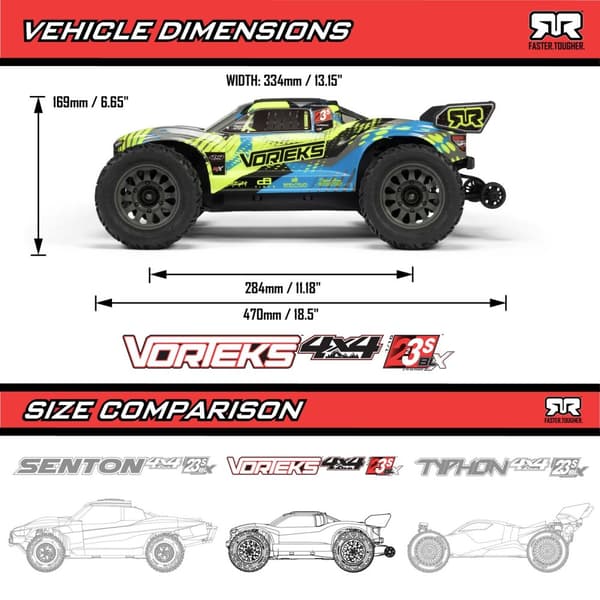 ARRMA Vorteks 1/10 223S BL 4WD Teal - RTR