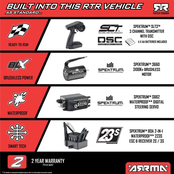ARRMA Vorteks 1/10 223S BL 4WD Teal - RTR