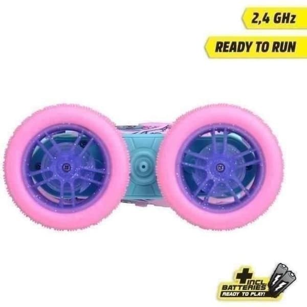 Dickie - Radiostyrt fordon 16 cm - Flippy Berry Shaker - 360° rotation - Rosa - Batterier ingår - Från 6 år