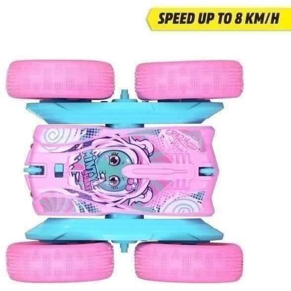 Dickie - Radiostyrt fordon 16 cm - Flippy Berry Shaker - 360° rotation - Rosa - Batterier ingår - Från 6 år