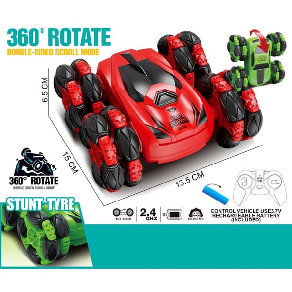 WOOPIE Fjernbetjening Bil RC Acrobat Rotation 360 med 2,4 GHz fjernbetjening