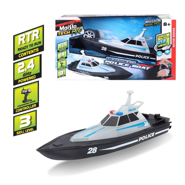 Radiostyrd Rc Polisbåt 2.4Ghz