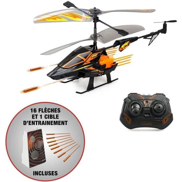 Fjärrstyrd helikopter - FLYBOTIC - Helico Hover Blast - 23 cm - orange och svart - från 8 år