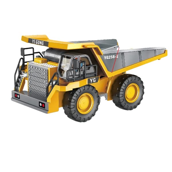 Fjernstyret gravemaskine, 2 lithiumbatterier inkluderet, 9-kanals kontrol,9CH-DUMP TRUCK-2B