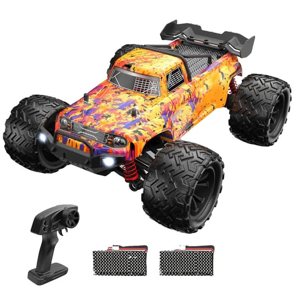 Fjärrstyrd bil, 40 km/h hastighet, 4WD drivsystem,Orange 2 batteri