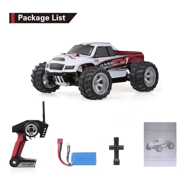 WLtoys A979-B RC-auto, 70 km/h huippunopeus, 4WD, 100 m etäisyysohjausalue
