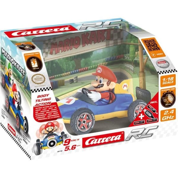 Mario Kart Mach 8 radiostyrd bil - CARRERA-LEKSAKER - Mario - 2,4 GHz - Flerfärgad