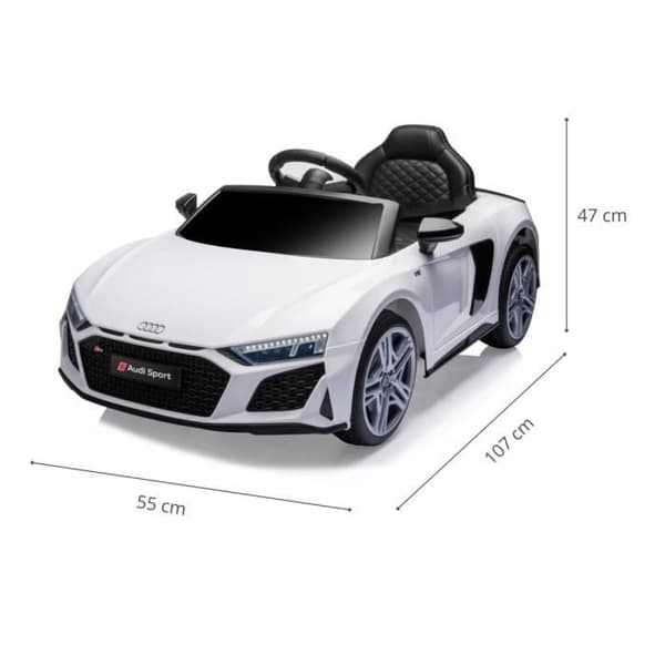 Audi R8 Spyder Vit elfordon - Milly Mally - För barn - Radiostyrd