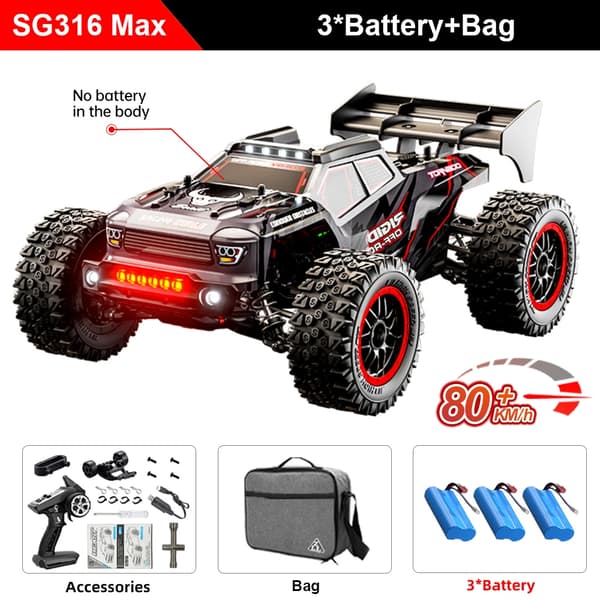 Fjärrstyrd Off-Road Bil, 80KM/H Hastighet, 4WD Drivning,SG316 MAX 3B CB