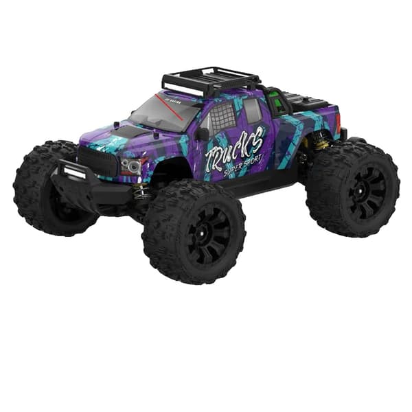 Fjernbetjent Off-Road Bil, 100 KM/T Topfart, Lang Batterilevetid,PT14R Lilla 3B BX