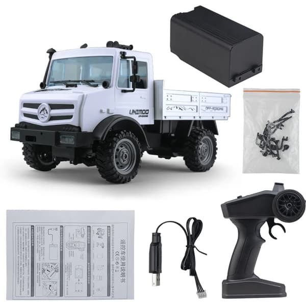 RC Off-Road Truck, 1/16 Skala, 15 km/h Max Hastighet,Vit