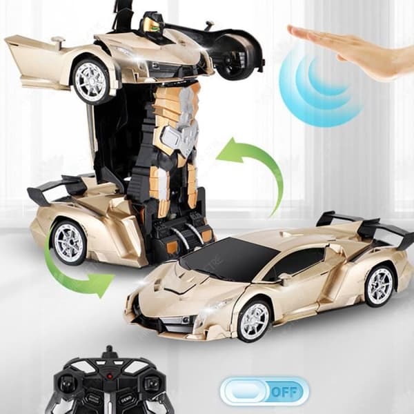 HTBE® 1:12 Gesture Induktion Deformation Bil Cool Shape 4,8V USB Laddning King Ko Robot Fjärrkontroll Billeksak