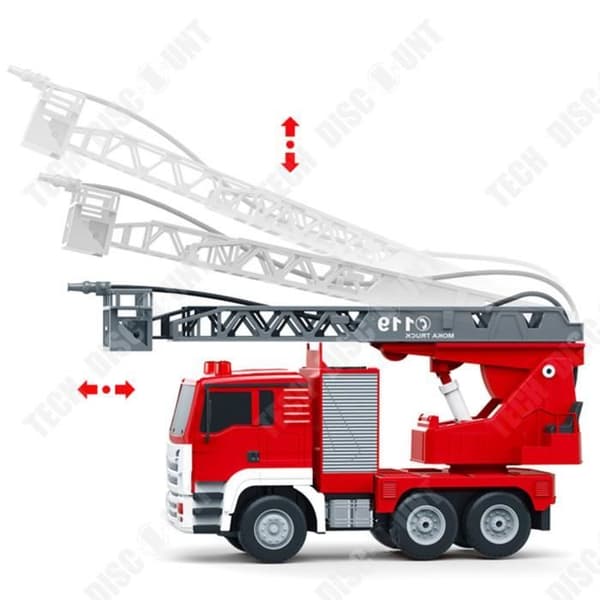 TD® Barnleksaksmodellsats Superstor fjärrkontroll Brandbil Spraybar elektrisk steglyft