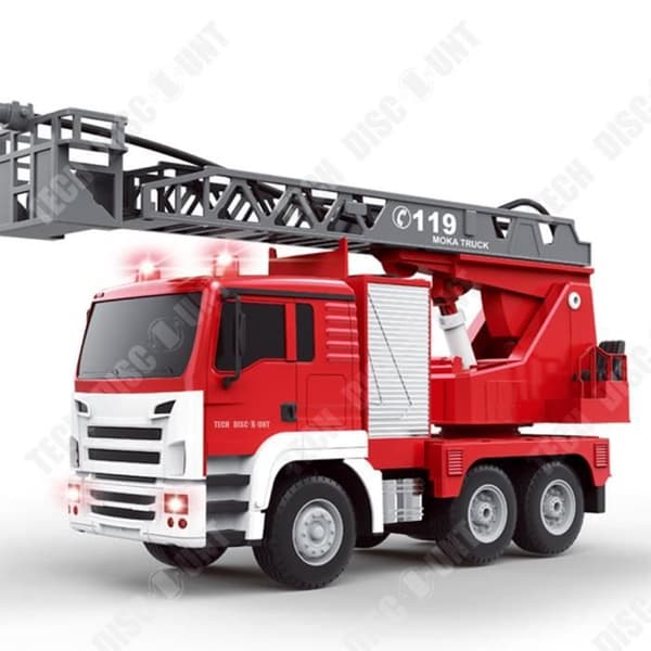 TD® Barnleksaksmodellsats Superstor fjärrkontroll Brandbil Spraybar elektrisk steglyft