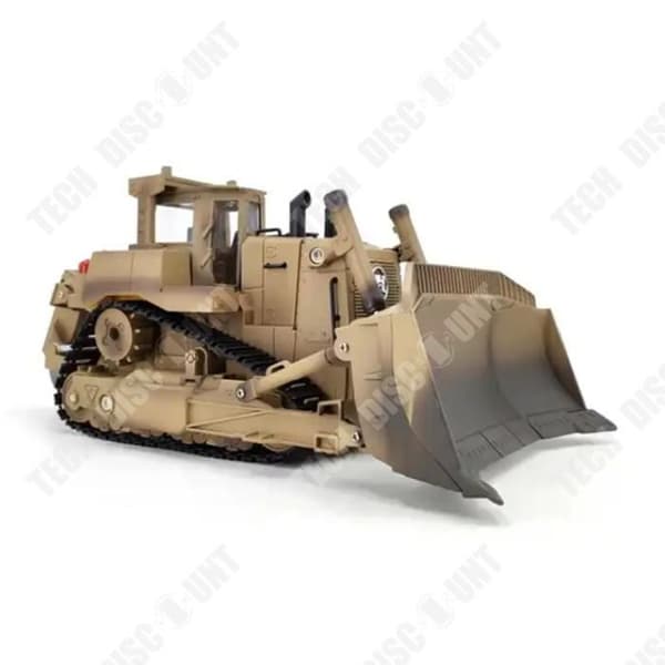 TD® 1:18 Desert Yellow Engineer Bulldozer, multifunktionellt fjärrkontrollteknikfordon, barngåva